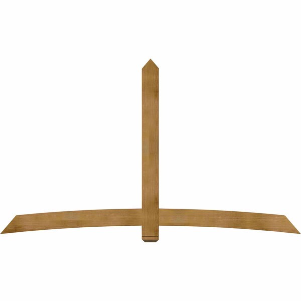 Ekena Millwork Bellingham Rough Sawn Timber Gable Bracket, Western Red Cedar, 108"W x 63"H x 4"D x 6"F, 14/12 Pitch GBW108X63X0406BEL00RWR - main